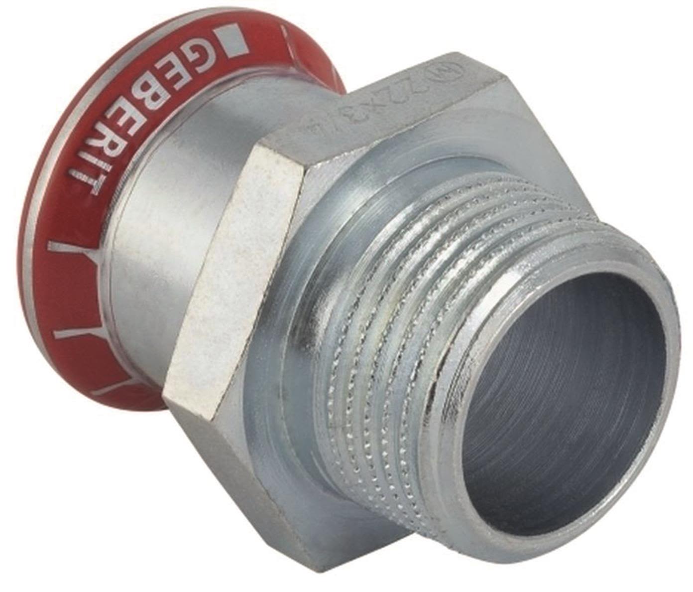 Geberit 1551020 Overgangsmuffe utv. gjenge, galvanisert 15 x 15 mm