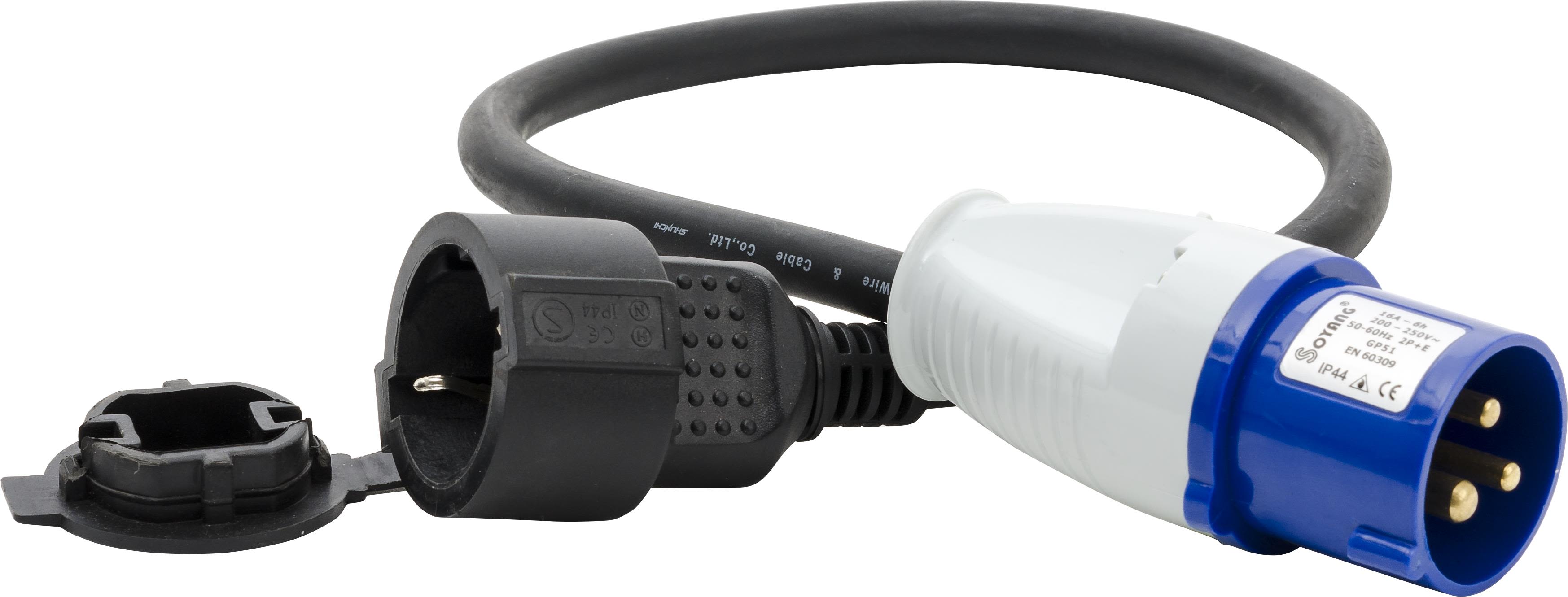 Gelia GP51/SY-CZ-10 Adapter CEE 216-6 till schuko 2 m