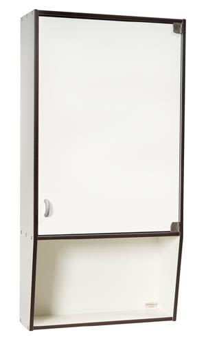 Skånebeslag Skåform 20 Lamin Badrumsskåp 400 x 800 x 170 mm, svart framkant