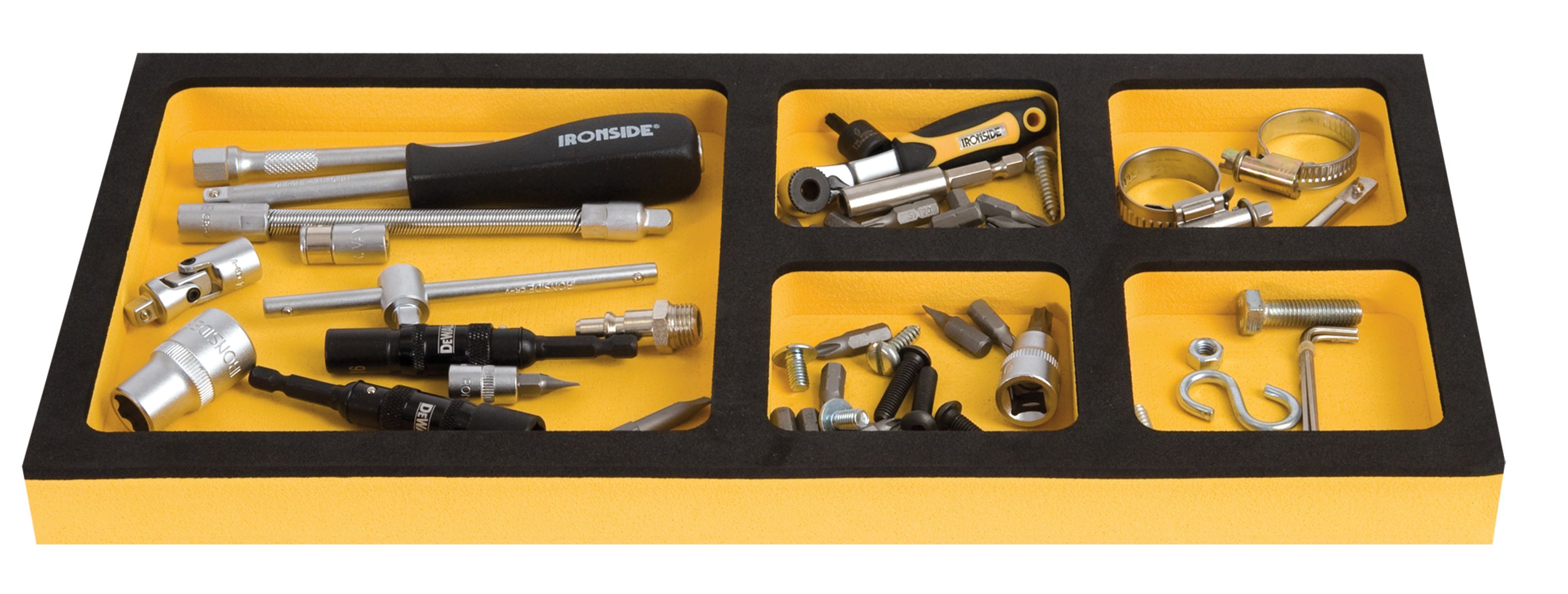 Ironside 100263 Inbyggnadsmodul till verktygsvagn, 5 fack