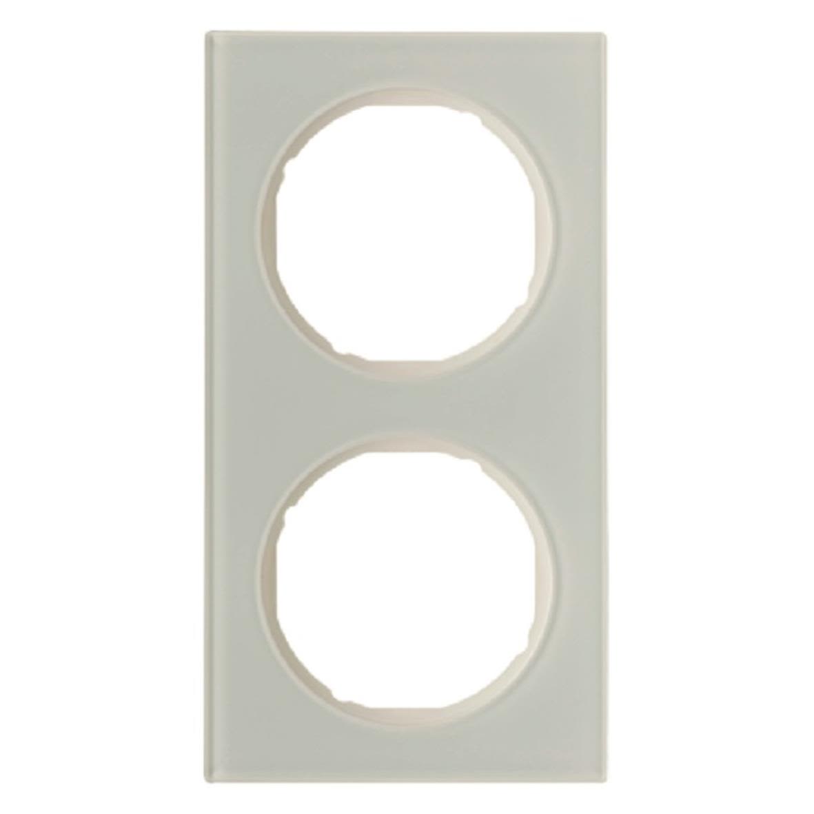 Hager 10122274 Täckram 2-fack, R.3 Aluminium/polarvit