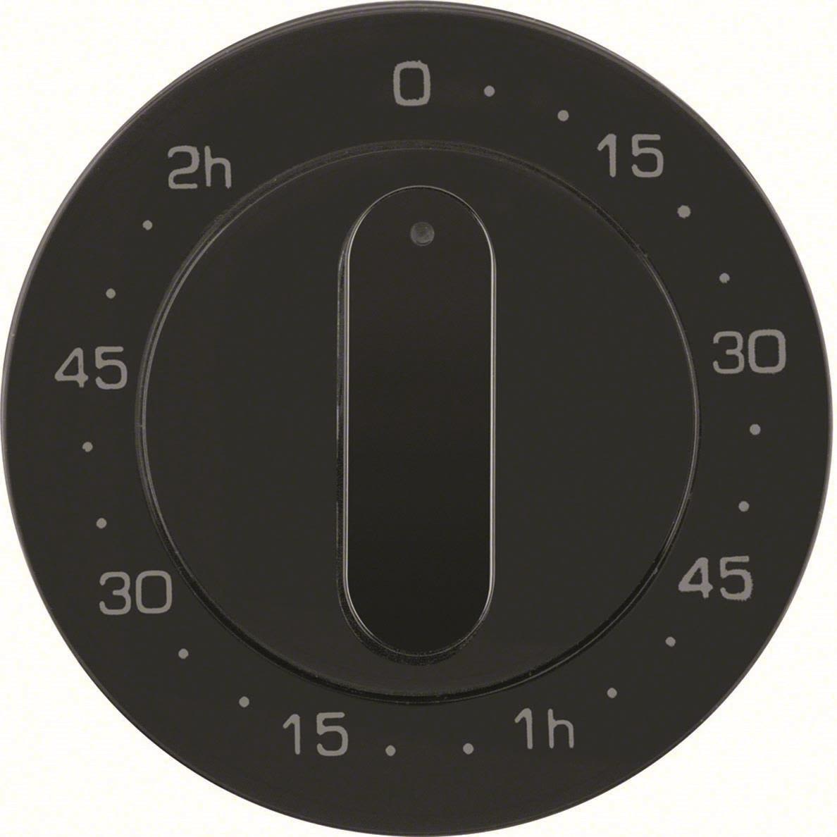 Hager 16332045 Centrumbricka för timer, 0-2h, R.1./R.3 Svart