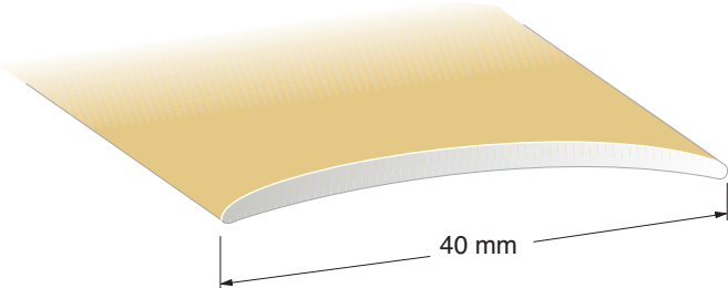 Duri 110702 Skarvlist SK6-profil, silver 40 x 1000 mm