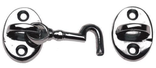 Habo 7408 CH Kajuthake mässing 110 mm