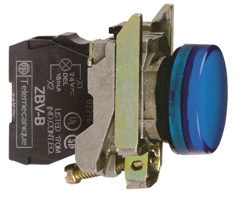 Schneider Electric XB4BVB1 Signallampa LED, 24 V Vit
