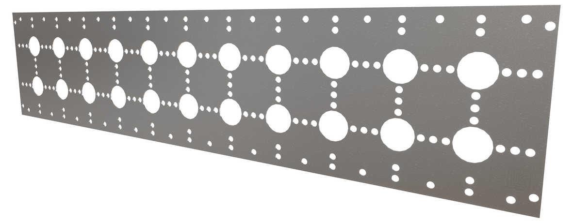 LK Systems 1882621 Väggskena Dubbel, höjd 160 mm