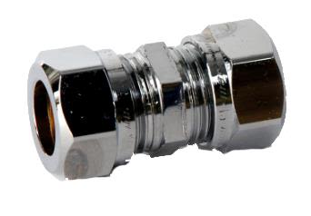 Vatette FG031110520 Klämringskoppling rak, förkromad, förminskad 22 x 15 mm