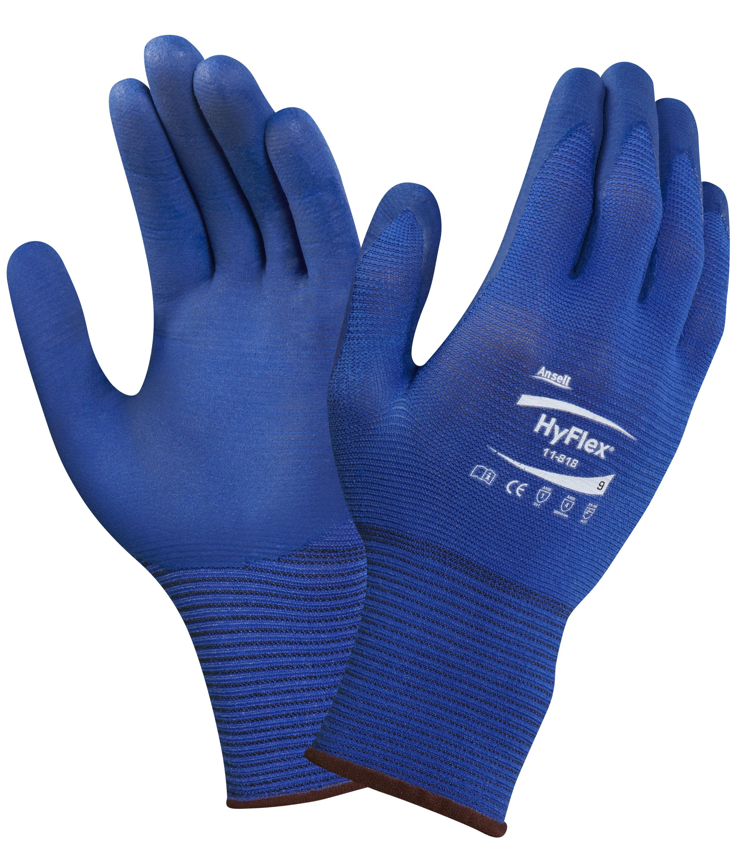 Ansell HyFlex 11-818 Montagehandske nitril, silikonfri 11