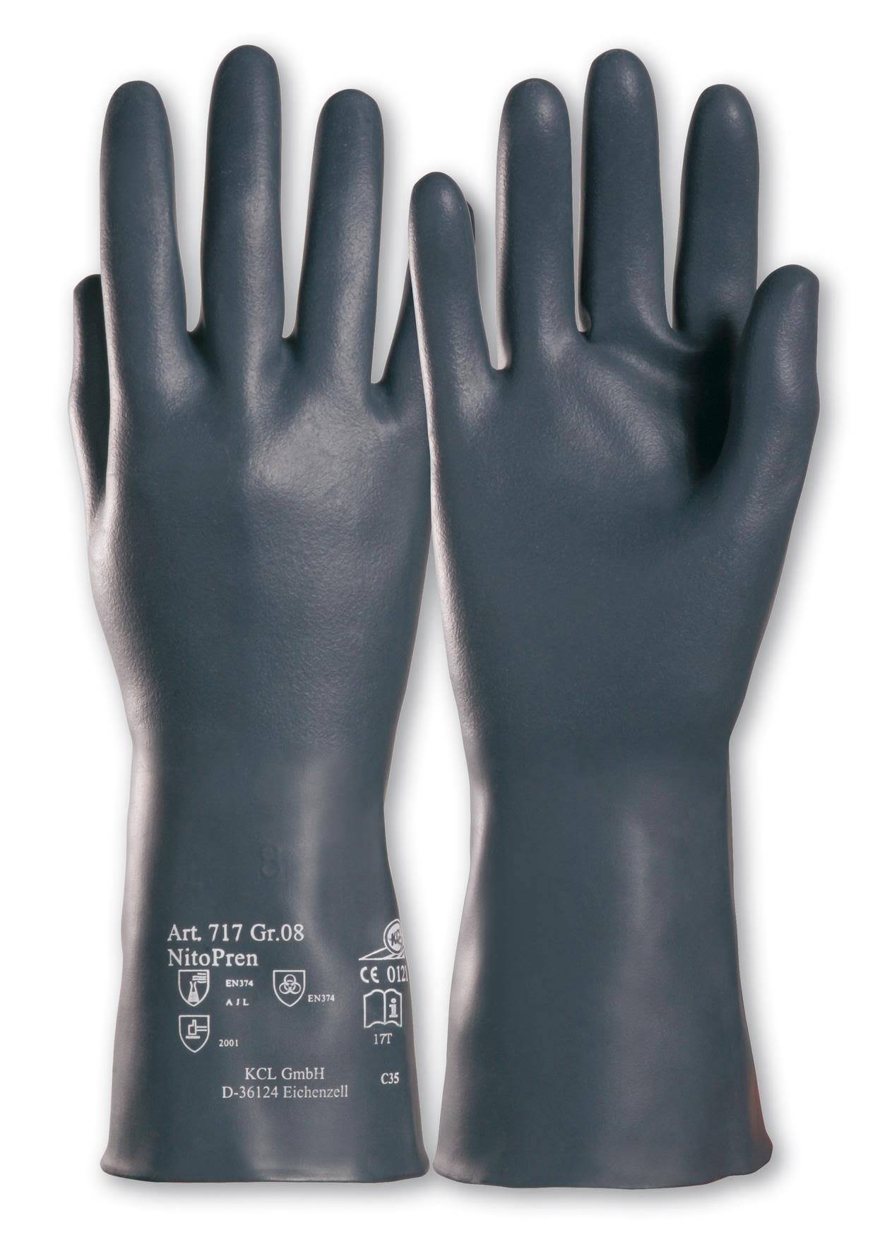 Honeywell Nitopren 717 Kemskyddshandske flossad nitopren 11