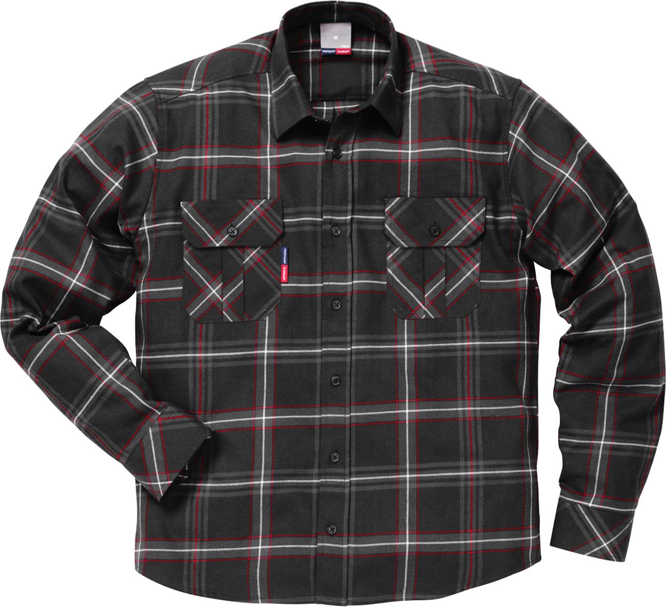 Fristads 104986-940 XL Flannel skjorte sort XL