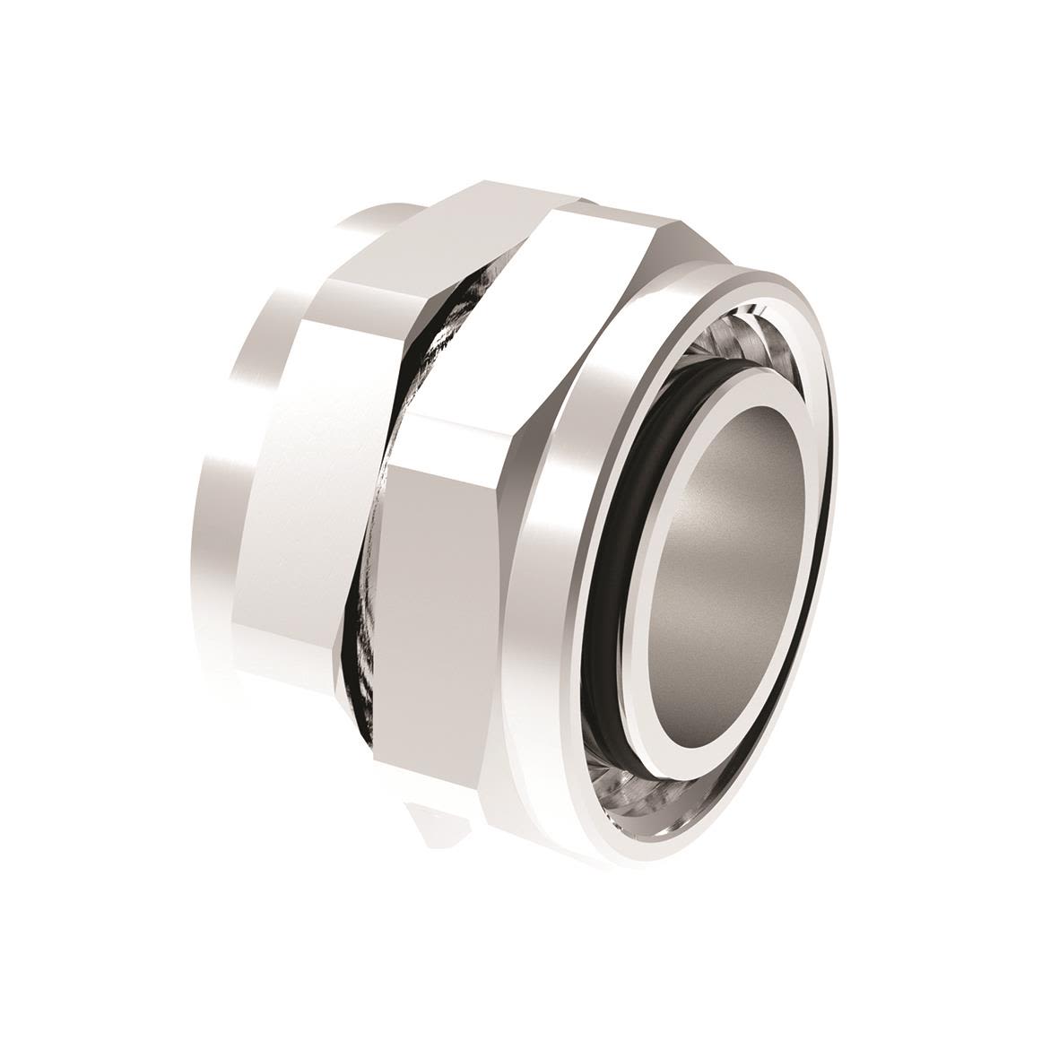 Vatette V6 Dobbeltmutter forkrommet, 22 mm rørdiameter