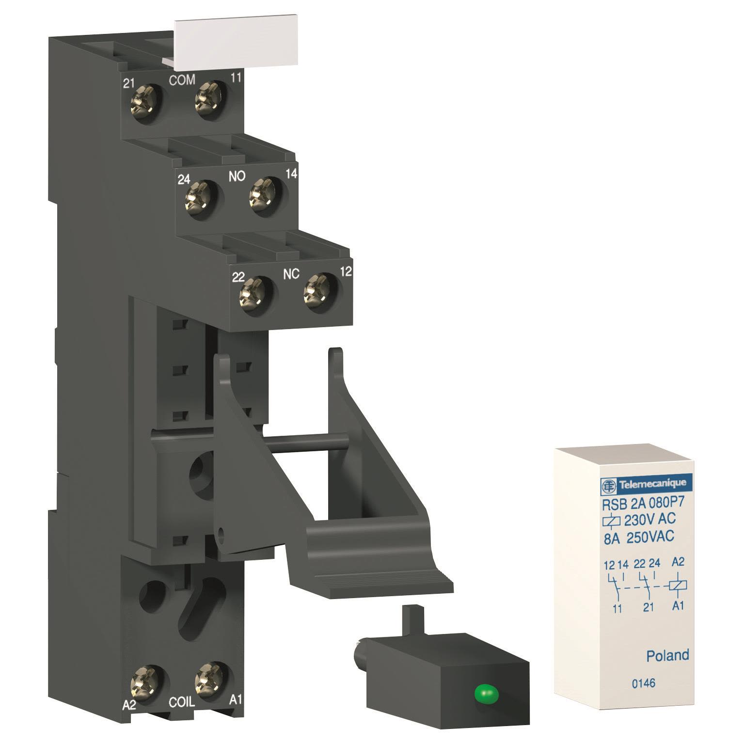Schneider Electric RSB2A080BD Relä 2-pol, 8A, 24 V DC