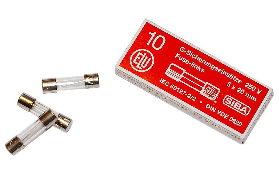 SIBA 7000134.0,5 Finsäkring 5x20 mm, snabb, 10-pack 500 mA