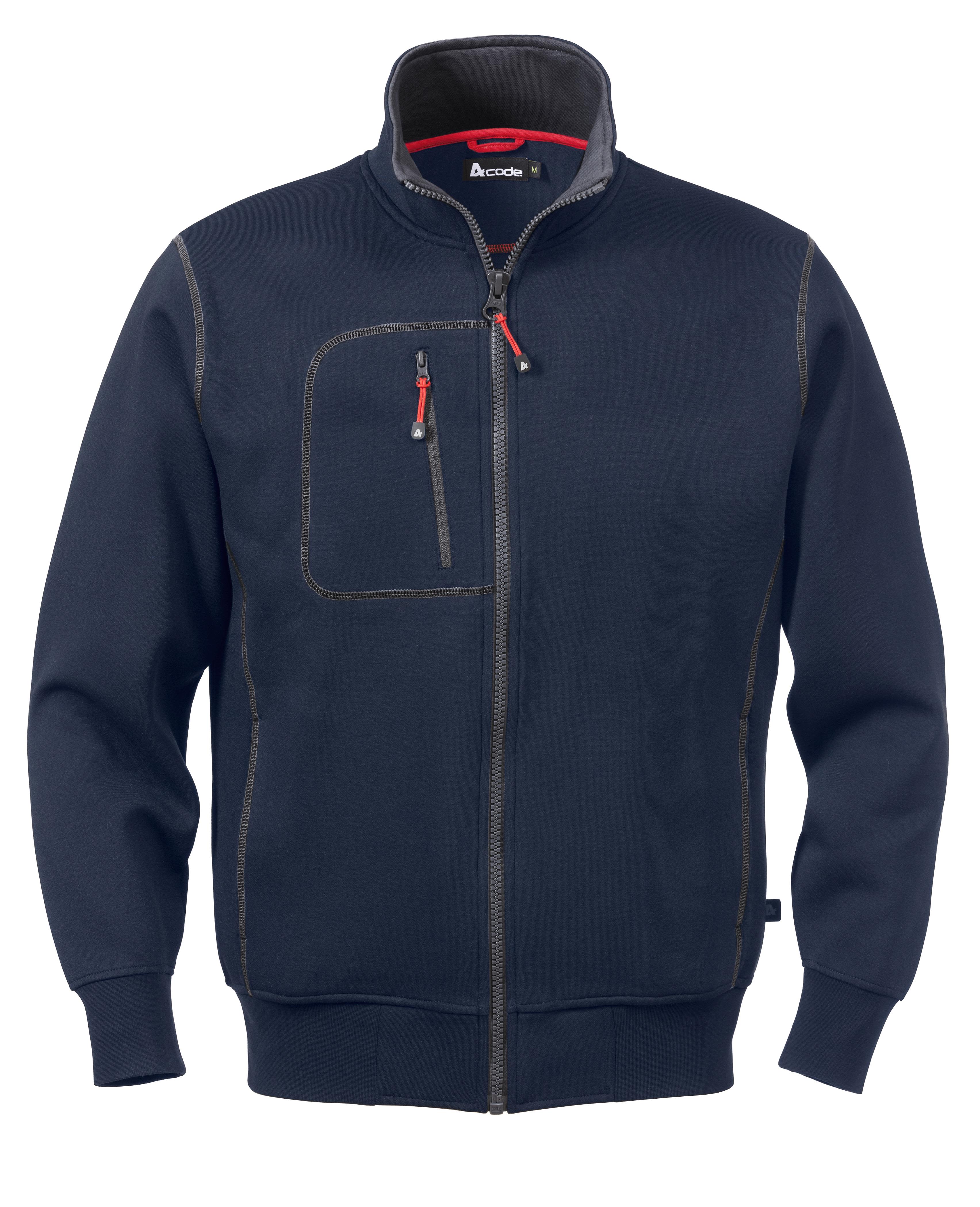Fristads 1747 DF Sweatshirtjakke midnattsblå Midnattsblå