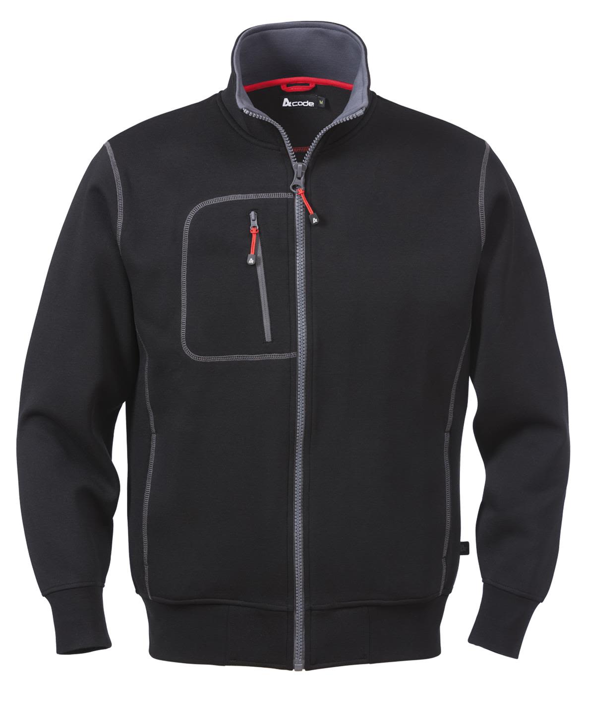 Fristads 1747 DF Sweatshirtjakke svart Svart