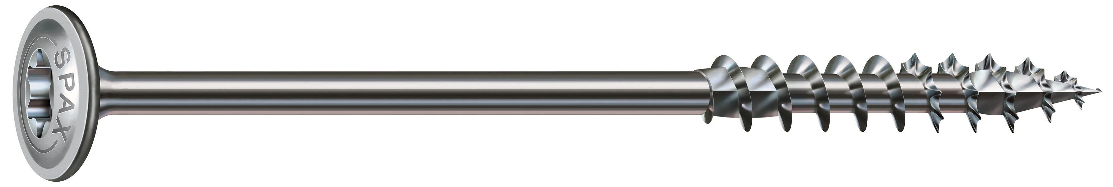 SPAX 0251010600805 Träskruv 6 mm, brickhuvud, wirox 6 x 80 mm, 100-pack