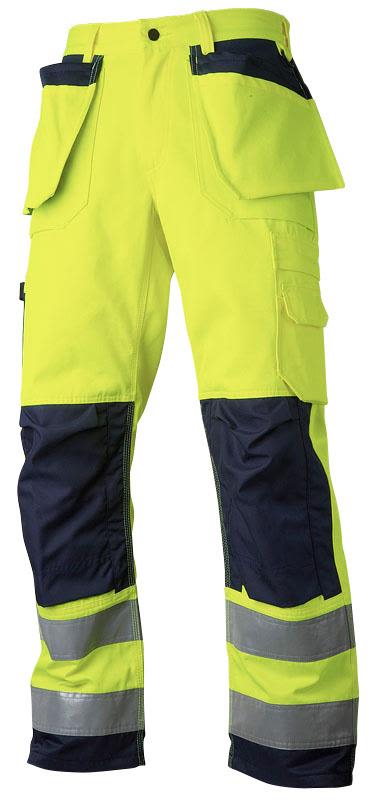 2516 Midjebukse varsel, gul/marineblå Str. C52