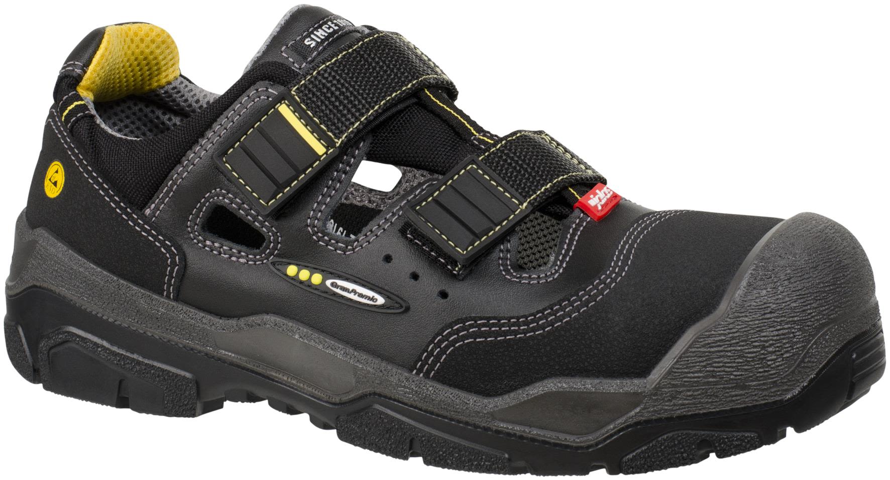 Jalas 1518 Antislip+ Skyddssandal S1P, svart 35