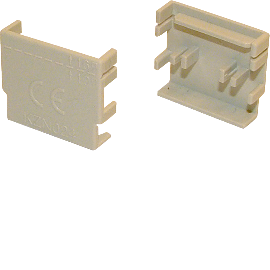 Hager KZN024 Ändstycke vit Till 4-polig skena