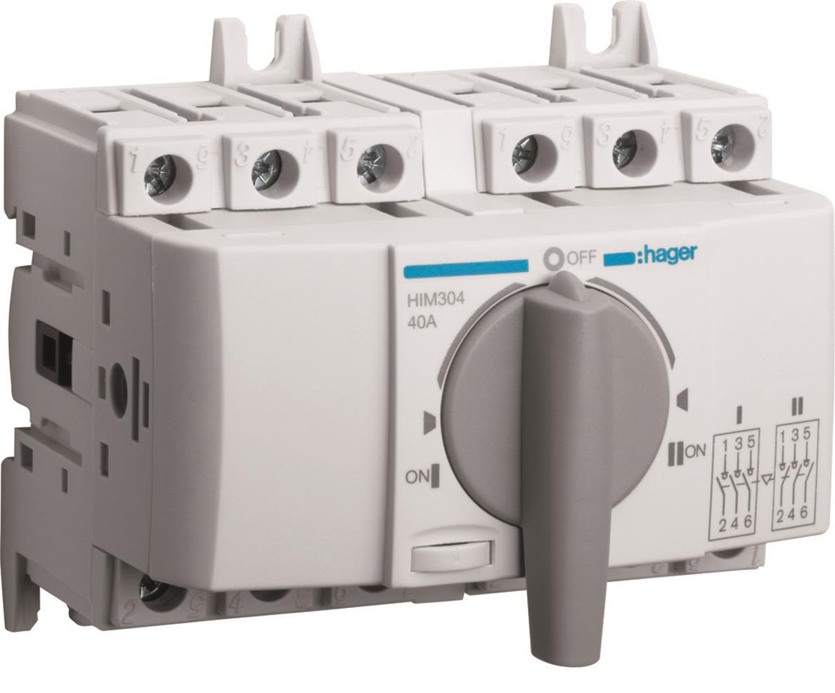 Hager HIM304 Reservkraftsomkopplare 40 A 3-polig