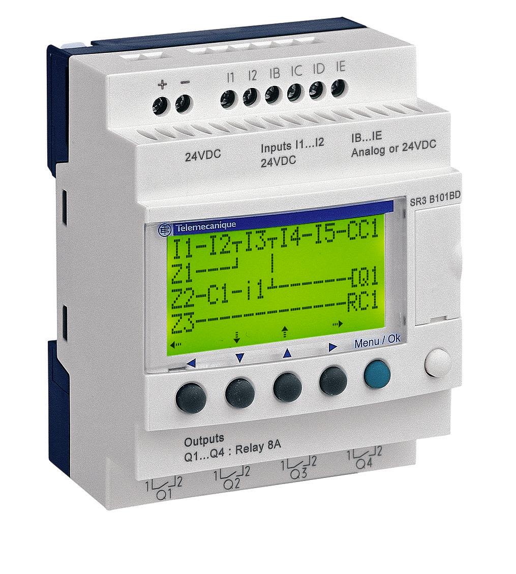 Schneider Electric SR3B261BD Logikmodul analog/digital 24 V DC, med reläutgång
