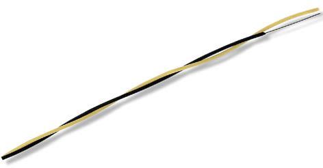 Nexans ENUBB Telekabel 2 x 0,5 mm, svart/gul 1 m, kappet