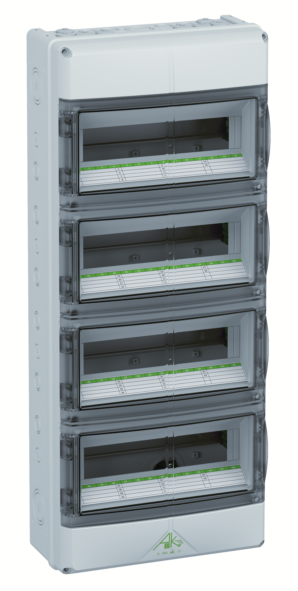 Spelsberg 73345601 Normkapsling ventilerad, IK08 4 x 14 moduler