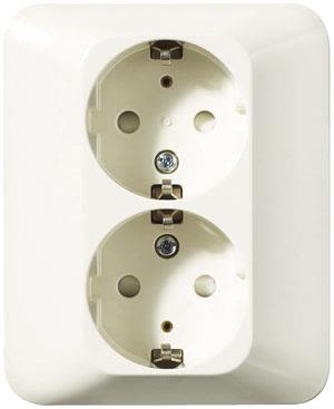 Schneider Electric Trend 183029600 Vägguttag vit Jordat