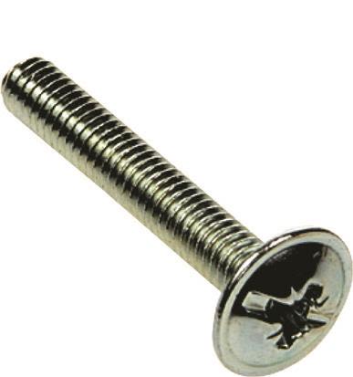 Habo 17442 Skrue M4-gjenge, 100-pakning 25 mm