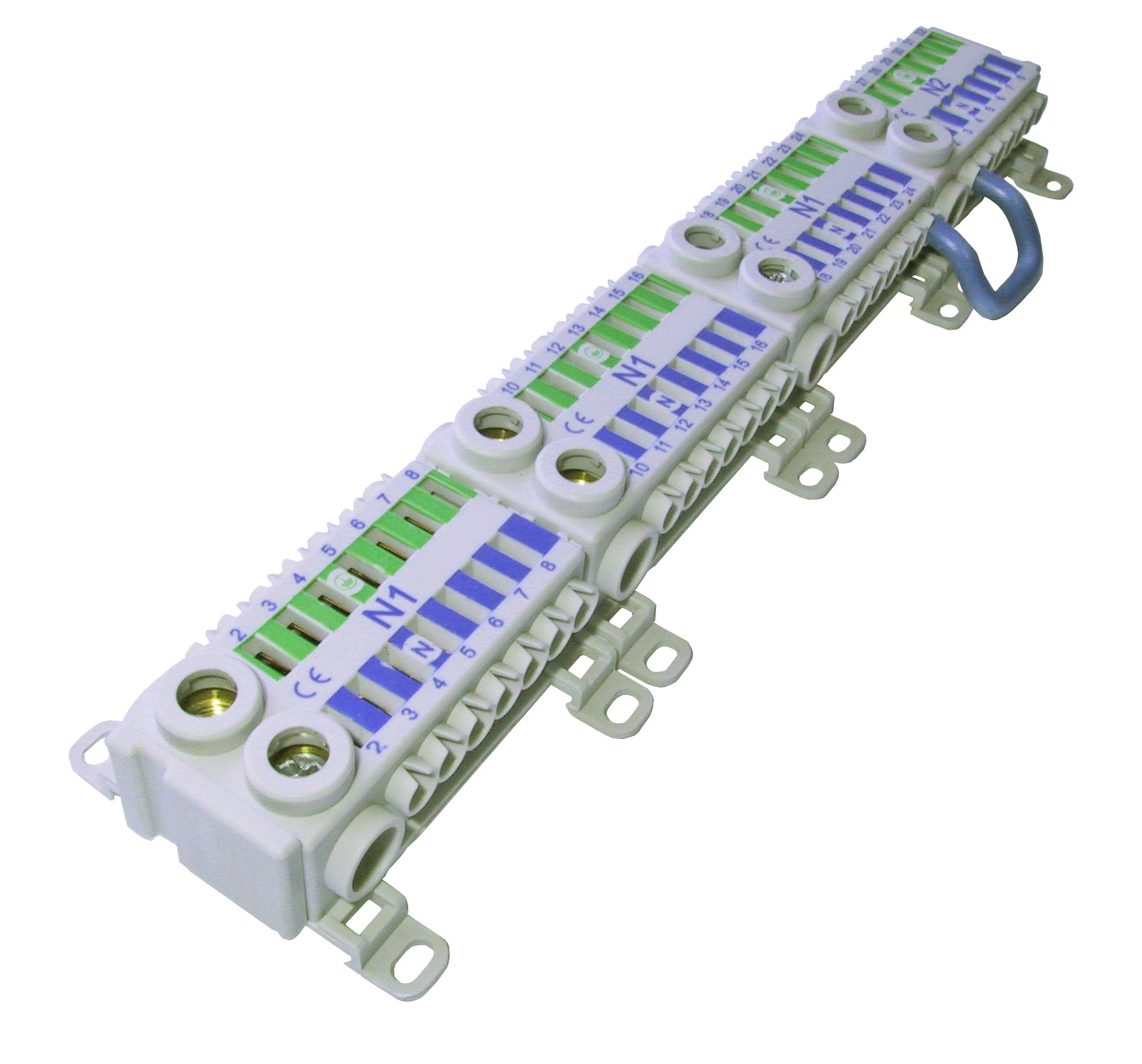 Eldon ECT214PEN Snabbplint 2 block PE/N, 28/4, 80 A