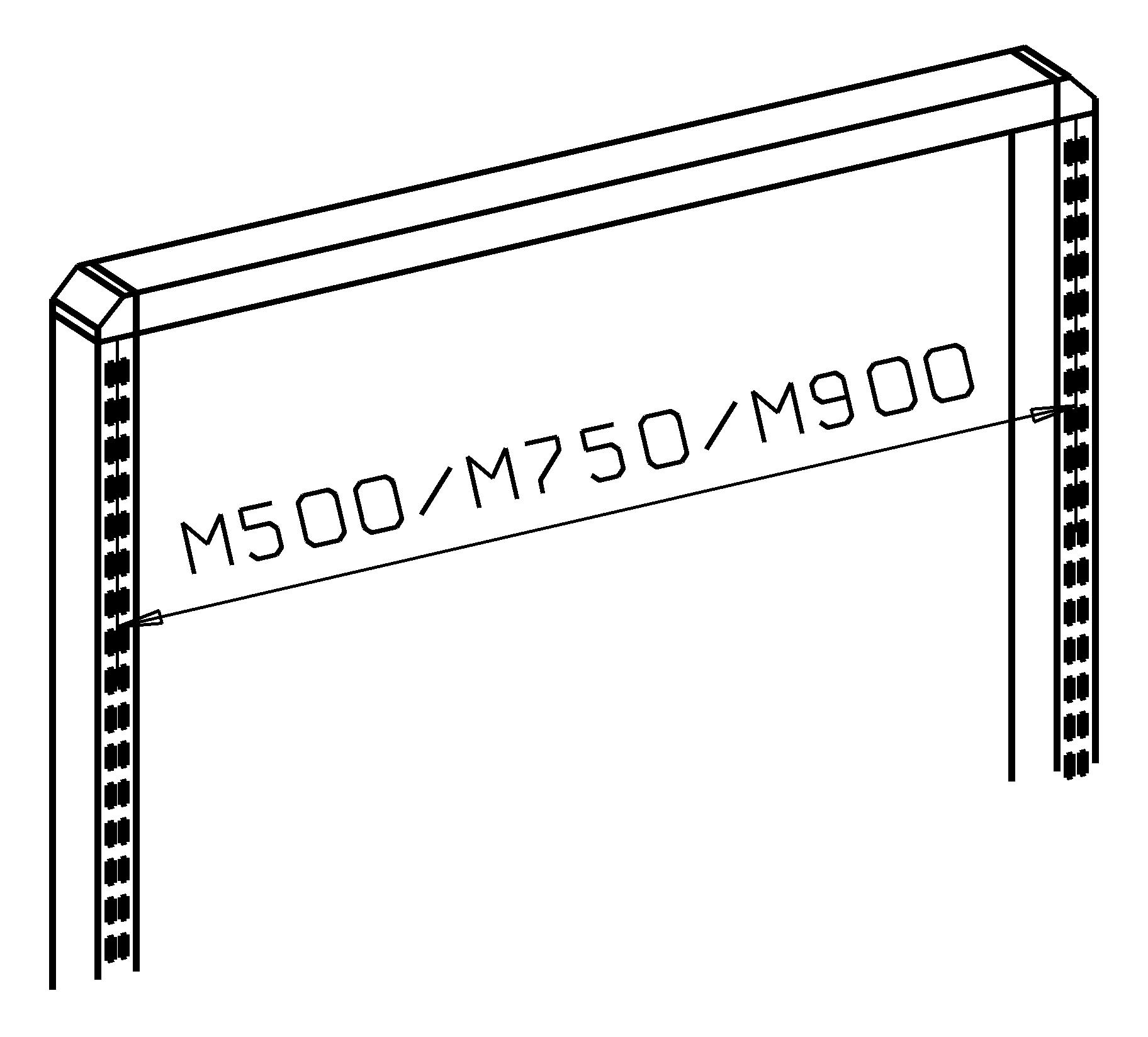 Treston TPK1235 Pelarmonteringssats TPK12-49, för lätta arbetsbord