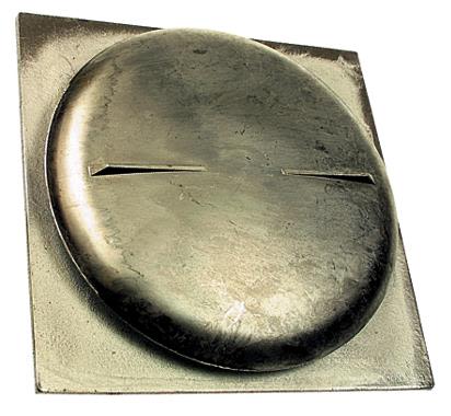 Habo 85 Tallerkenventil firkant, aluminium 125 mm