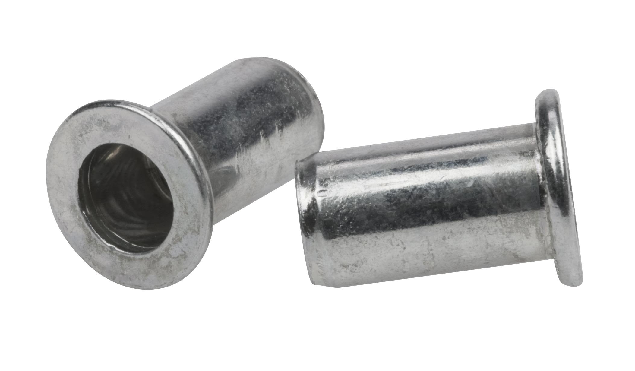 Ejot 460255 Blindnagelmutter flatt hode, åpen, ALU. LFCO 35 M8, 500-pakning