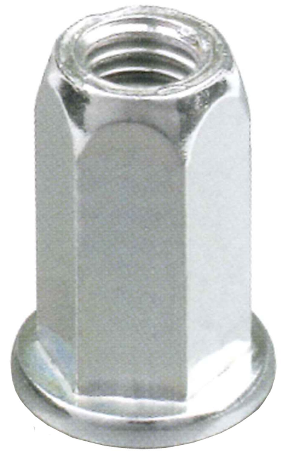 Ejot 460394 Blindnagelmutter flatt hode åpen sekskant, 200-pakning M10C
