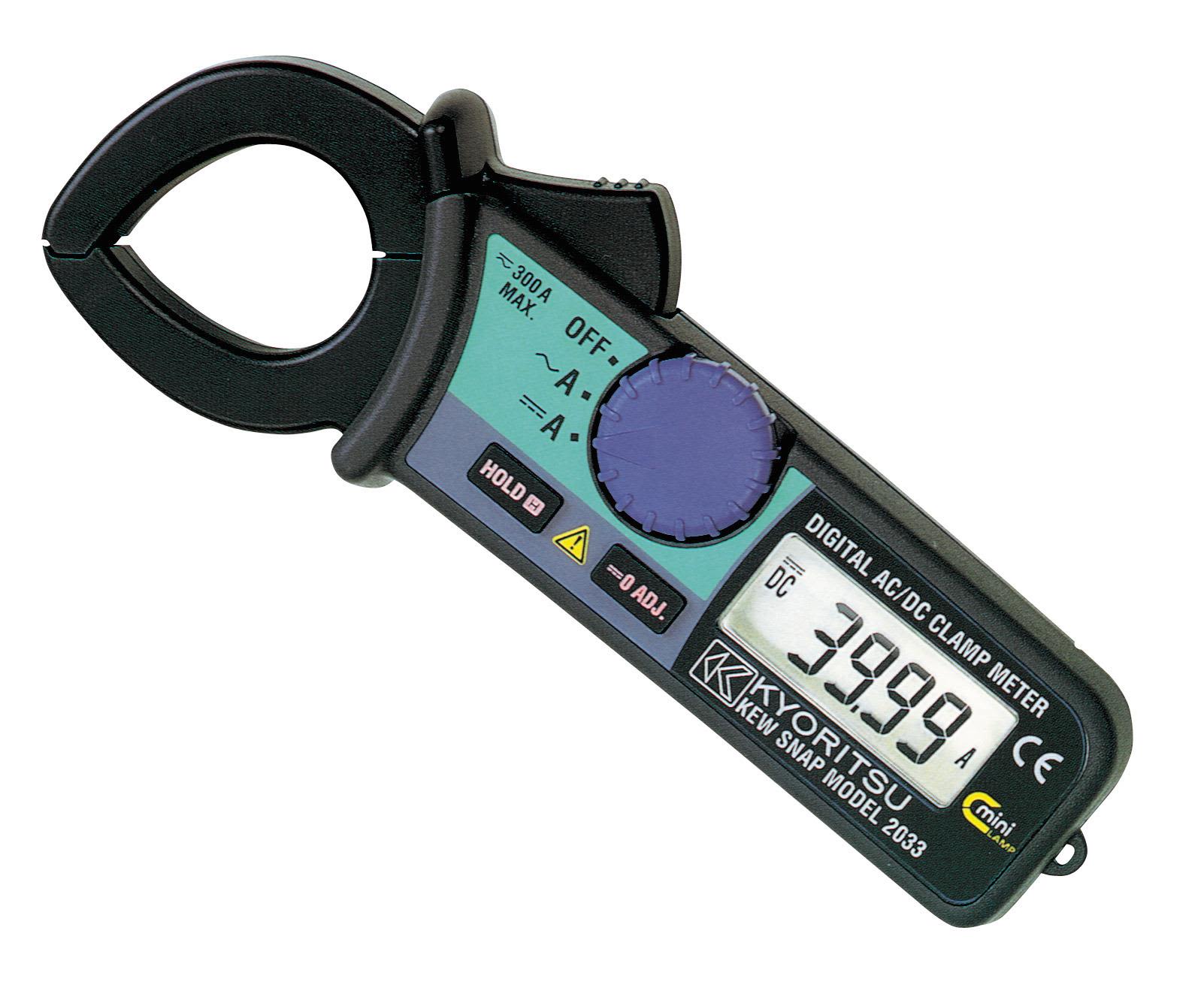 ELMA INSTRUMENTS Mini tangampermeter K2033  Strøm: 0-40-300A AC/DC  IEC 61010-1 KAT III 300V