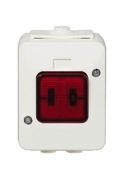 Schneider Electric Aqua Stark PV Parallelltryckknapp IP44, med lampa