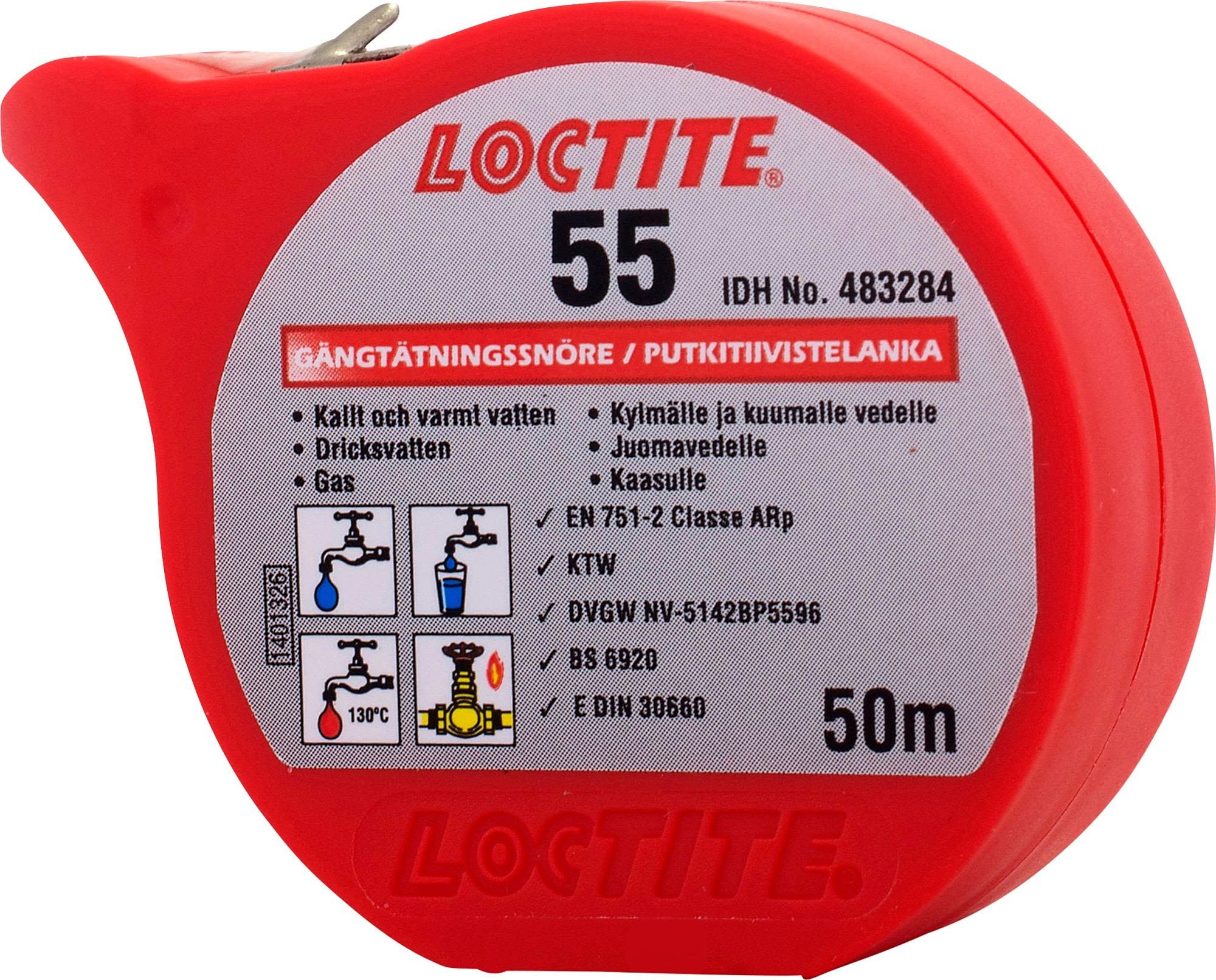 Loctite 55 Gängtätningssnöre nylon, dricksvattengodkänd 50 m