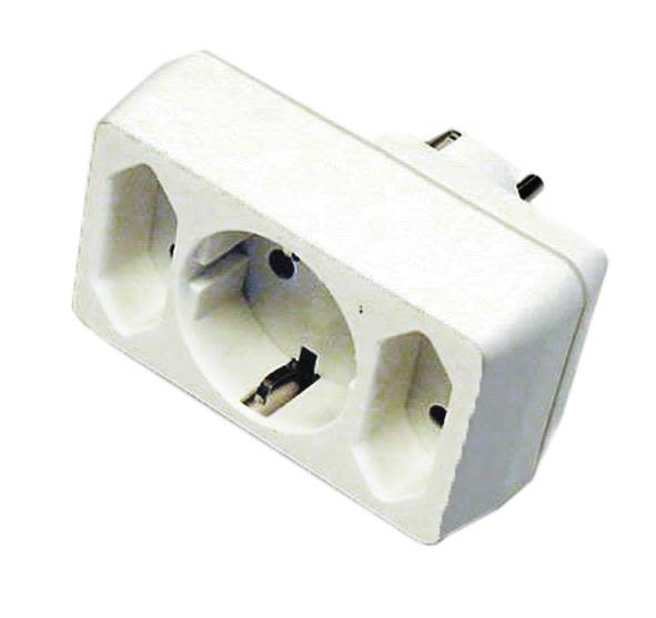 LKB 2403232 Förgreningspropp petskyddad, 2x Euro, 1x jordat