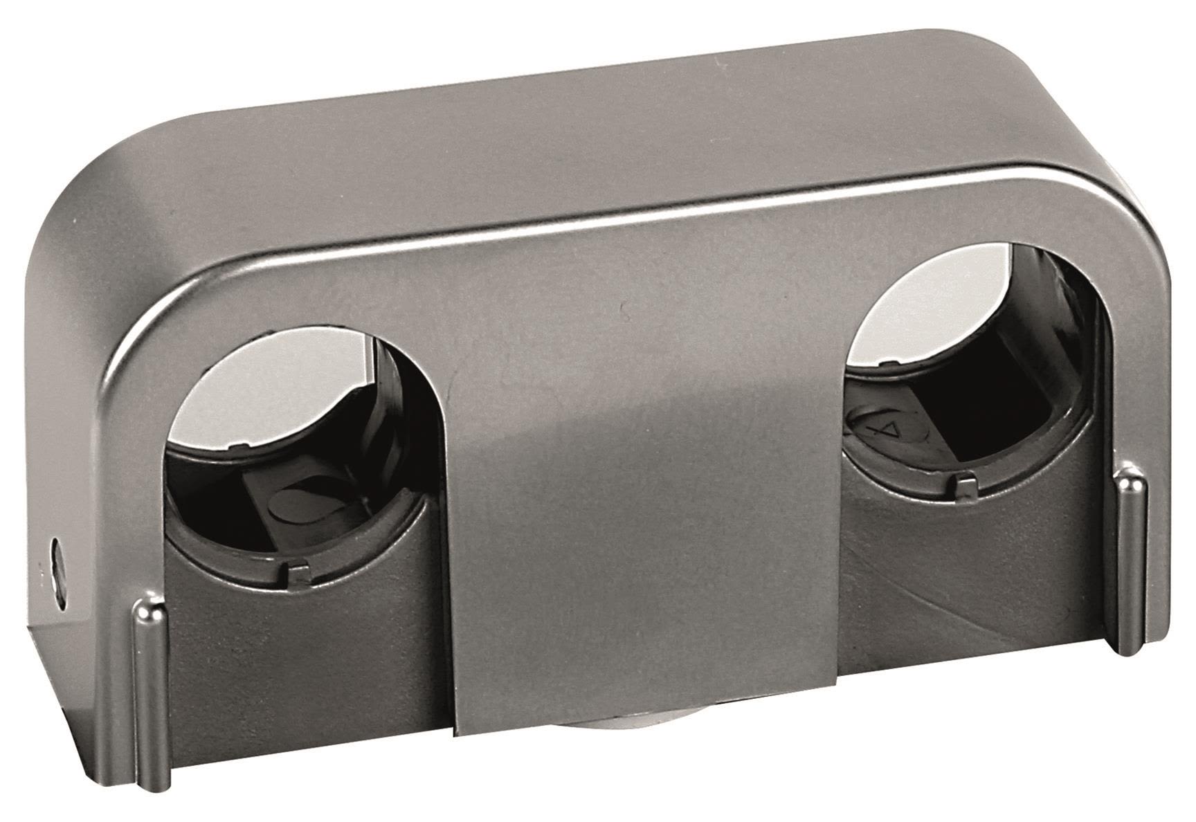 Faluplast Snap 14007 Rörklämma matt krom, 10-pack Dubbel
