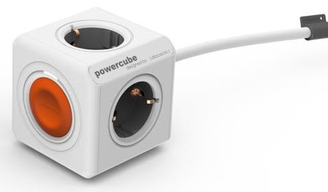 DesignNest PowerCube Extended Grenuttag 4 jordade uttag, exklusive fjärrsändare
