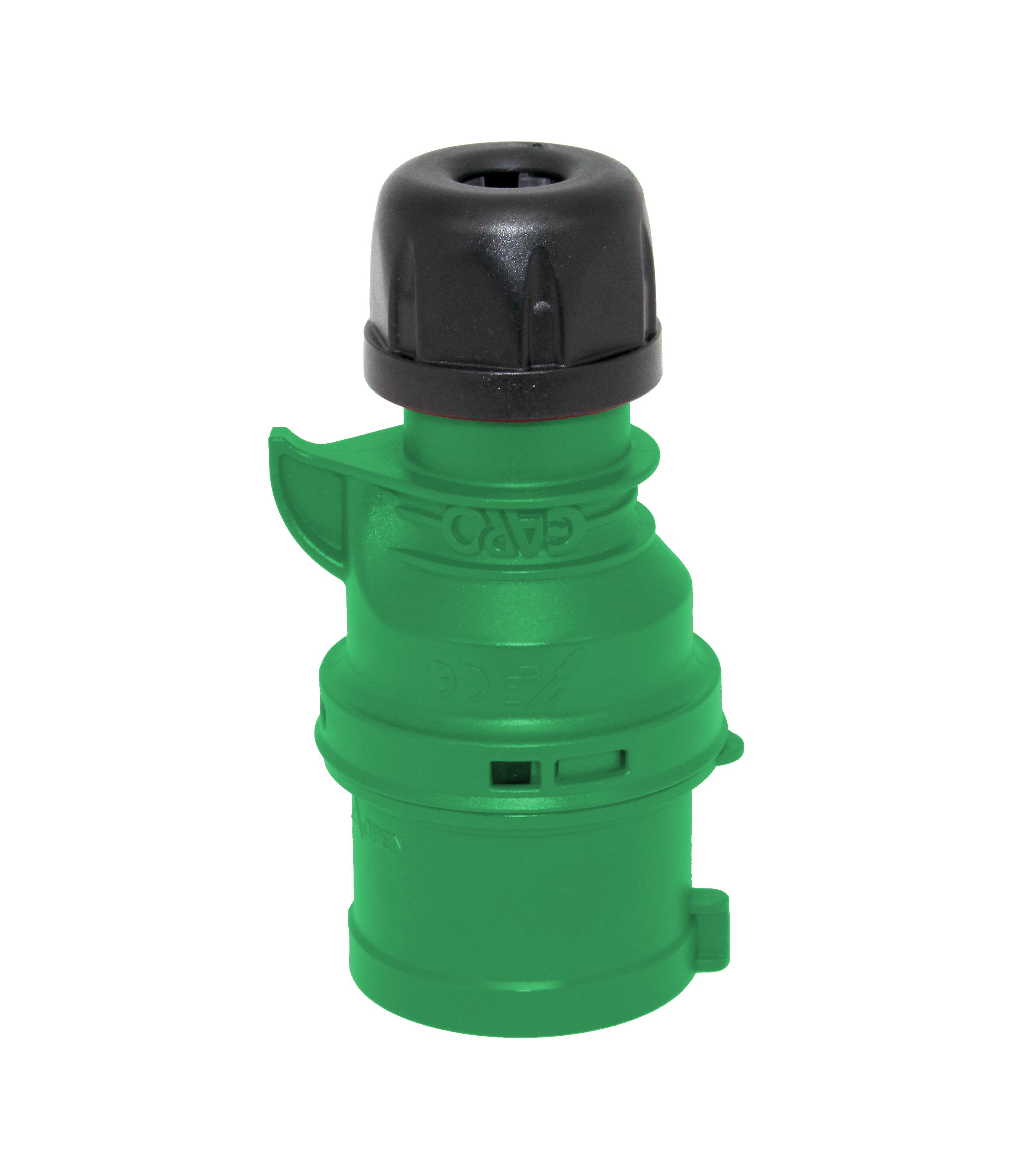 Garo P 416-2 S Stickpropp IP44, 5-polig, 16A Grön, 2 h