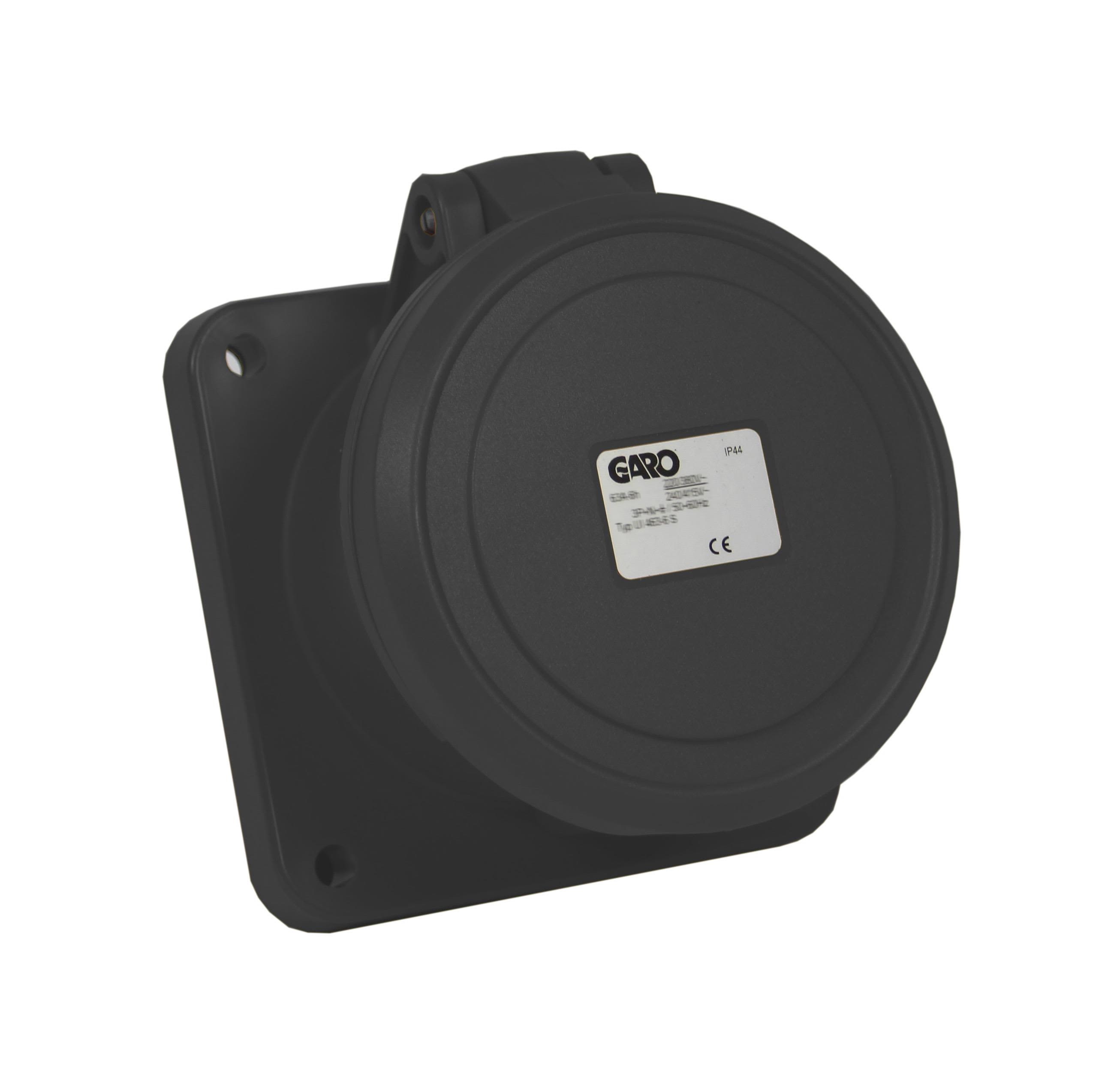 Garo UI 463-7 S Paneluttag IP44, 5-polig, 63A Svart, 7 h