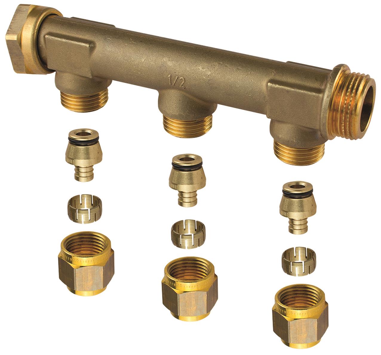 Uponor Aqua PLUS Fördelare 15 x 2,5 mm, G20 3-sticks