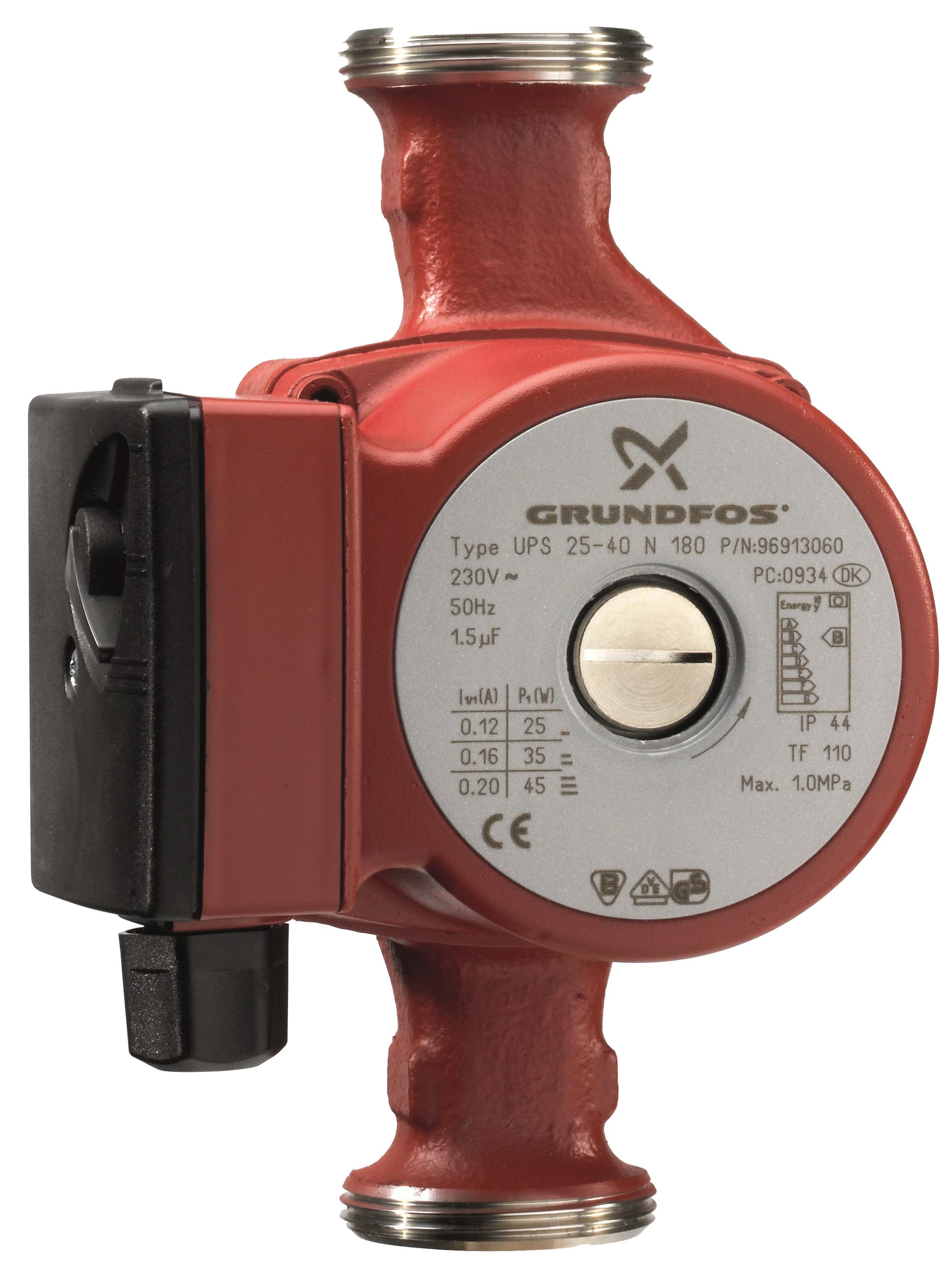 Grundfos UPS 25-80 N 180 Tappvarmvattenpump 1 x 230 V