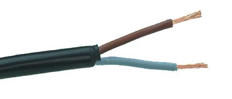 Gelia 40000377 Kabel svart, 2x0,75 kroner, 100 m
