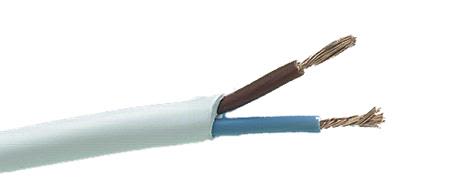Gelia 40000308 Kabel hvit SKK 2x0,75 mm², 100 m i spolen