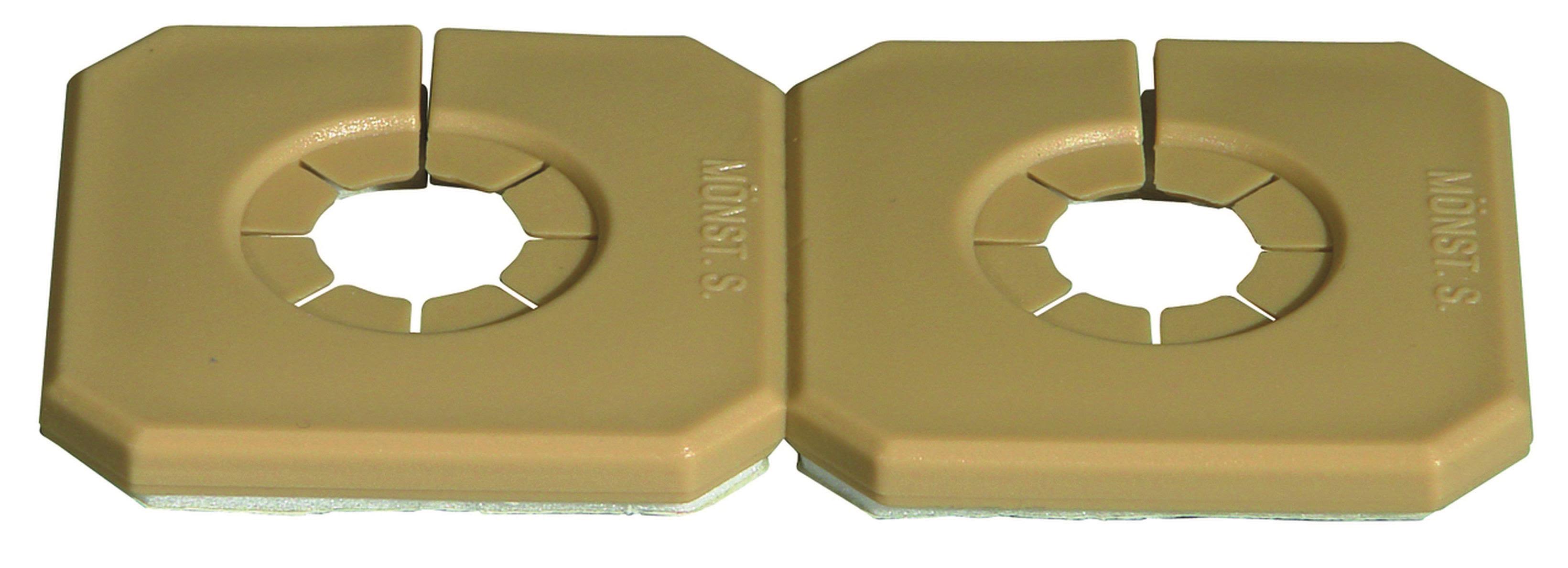 Purus Duo-Täck Täckbricka för dubbla rör, delbar, brun För rör dy. 15-22 mm