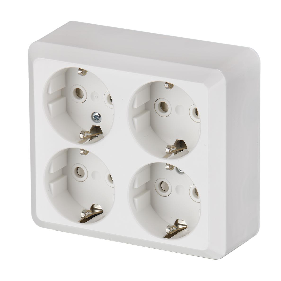 ABB 404EA Vägguttag 4-vägs, utanpåliggande, IP20