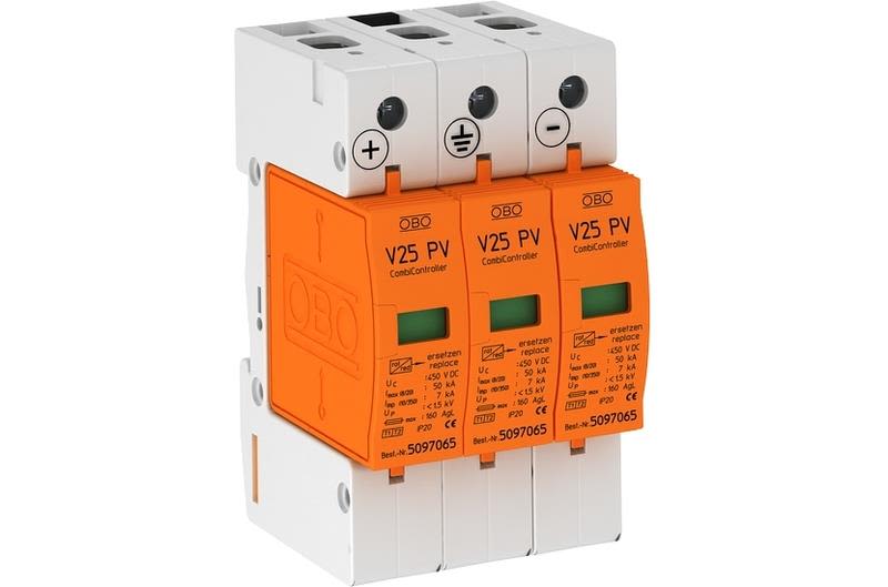 Obo Bettermann 5097447 Överspänningsskydd kombiskydd typ 1+2 Utan fjärrsignalering