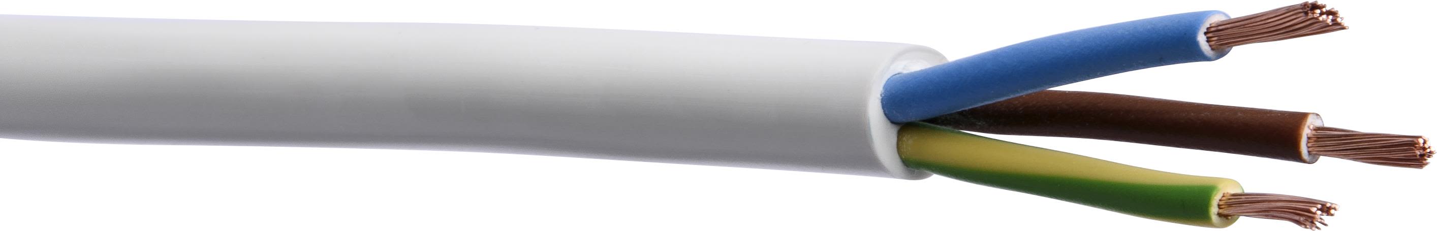 Gelia 40000319 Kabel hvit, RKK 50 m på spole 3G1.5